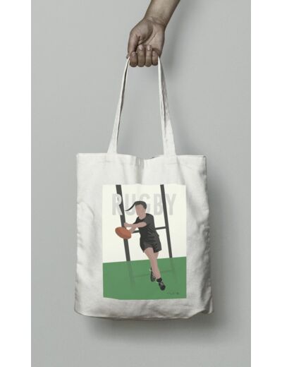 Tote bag ou sac "rugby vintage femme"