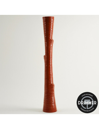 Vase Scott tronc orange céramique 10x10x67cm