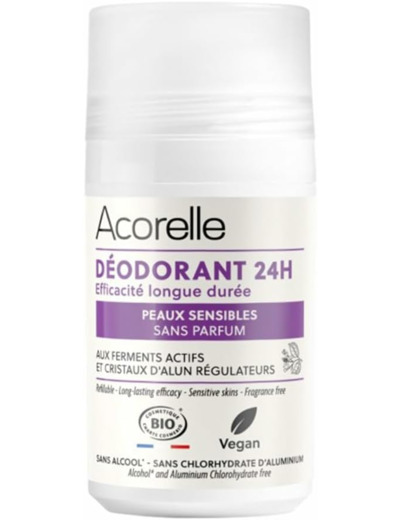 Deodorant 24H peaux sensibles 50ml Acorelle
