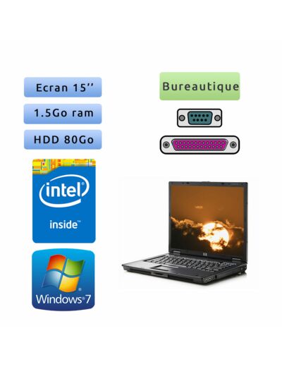 Hp Compaq Nc6320 - Windows 7 - T5500 1.5GB 80GB - 15  - Ordinateur Portable PC