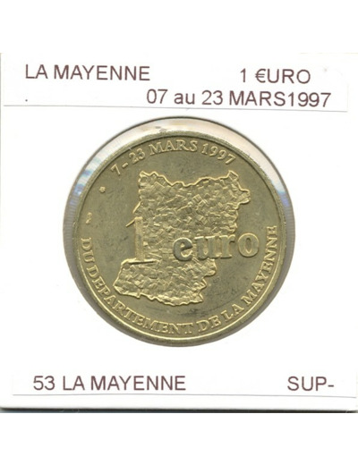 53 MAYENNE 1 EURO DU DEPARTEMENT DE LA MAYENNE 7 - 23 MARS 1997 SUP-