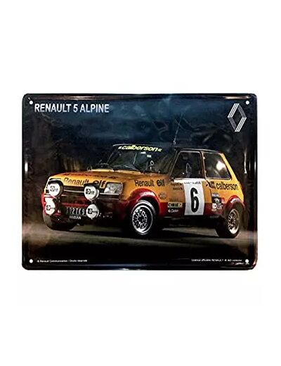 Plaque métal vintage - R5 Alpine - 20x30 cm - Yougtimer.