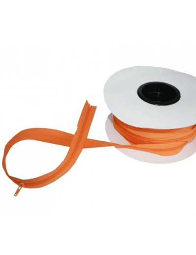 Rouleau de fermeture à glissière 5mm orange 271 25m H91010