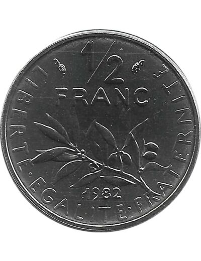 FRANCE 1/2 FRANC ROTY 1982 FDC
