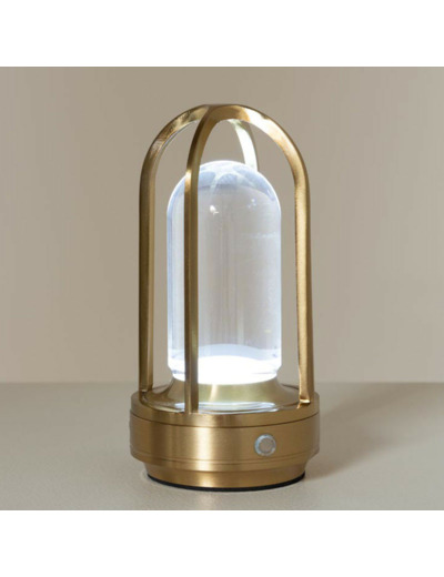 Lampe à Poser Loop en Métal Doré et Verre 18x9cm