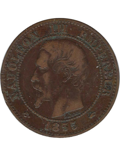 FRANCE 2 CENTIMES NAPOLEON III 1855 A (Paris) ANCRE TB+