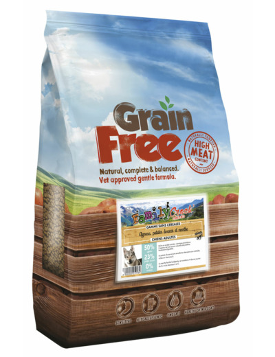 Croquettes GRAIN FREE à l'agneau pour chiens adutes - 2kg