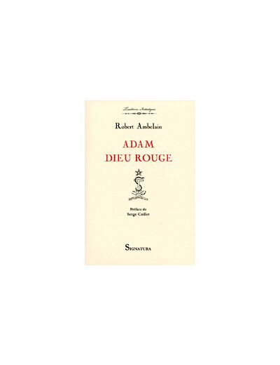 ADAM DIEU ROUGE