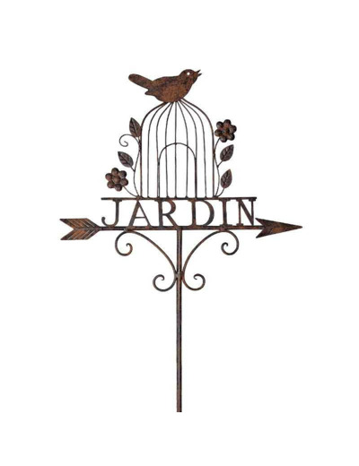 Tuteur Jardin fer marron 48x147cm