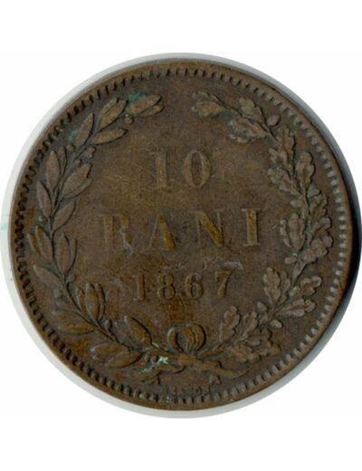 ROUMANIE 10 BANI 1867 TB+