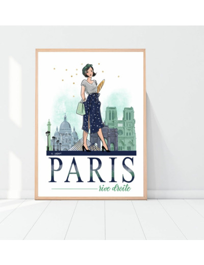 Paris Rive Droite - Affiche, carte