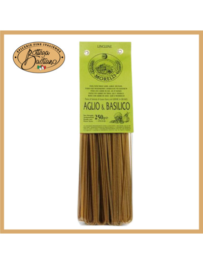 Pâtes au germe de blé à l'ail et au basilic Linguine 250g