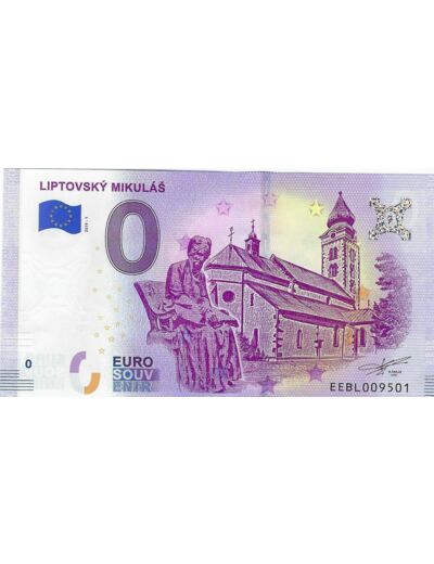 SLOVAQUIE 2019-1 LIPTOVSKY MIKULAS BILLET SOUVENIR 0 EURO TOURISTIQUE NEUF