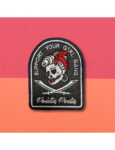 Patch brodé "Support Your Pirate girl gang"