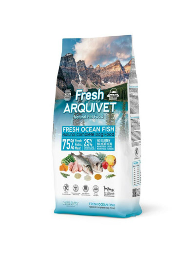 Croquettes ARQUIVET Fresh Farm, Poissons de l'Océan pour chiens adultes - 10KG