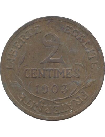 FRANCE 2 CENTIMES DUPUIS 1903 TTB+