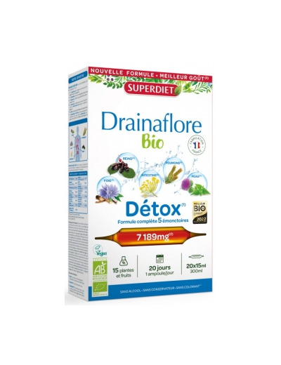 Drainaflore bio 20 ampoules de 15ml