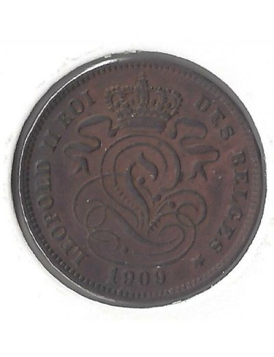BELGIQUE 2 CENT 1909 FR TTB+