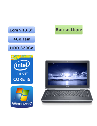 Dell Latitude E6330 - Windows 7 - i5 4Go 320Go - 13.3  - Webcam - Ordinateur Portable PC