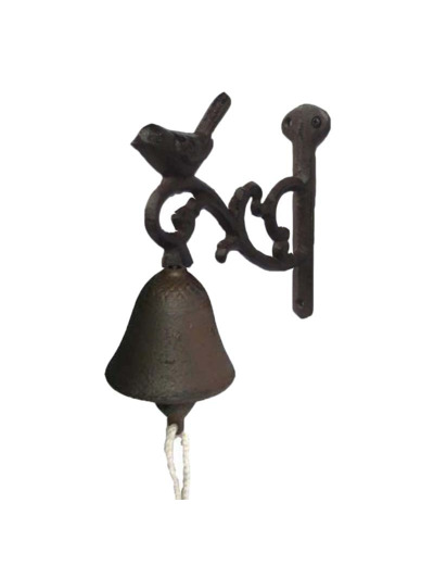 Clochette oiseau fonte 14x8x16cm