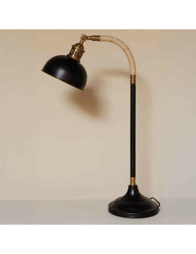 Lampe sur pied cuir Aventura 23x23x120cm