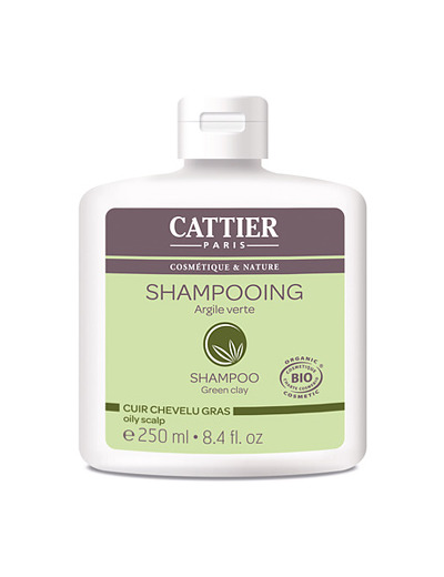 Shampoing à l'argile verte pour cheveux gras 250ml