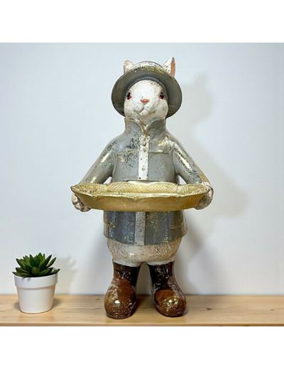 Statuette décorative lapin résine 19x15x29cm