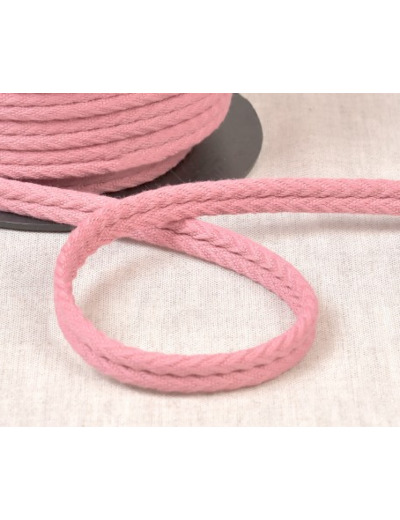 Double passepoil chevron 550 vieux rose C77 10mm 100% coton le mètre
