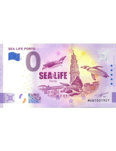 PORTUGAL 2020-2 SEA LIFE PORTO BILLET SOUVENIR 0 EURO TOURISTIQUE  NEUF