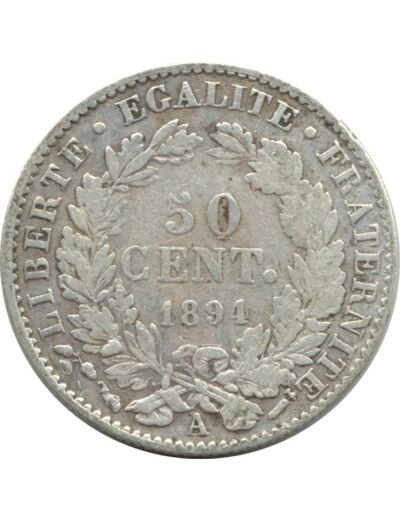 FRANCE 50 CENTIMES CERES 1894 A (Paris) TB+ N1