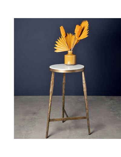 Table d'appoint marbre Corinthe 34x62 cm