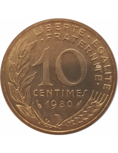 FRANCE 10 CENTIMES LAGRIFFOUL 1980 FDC