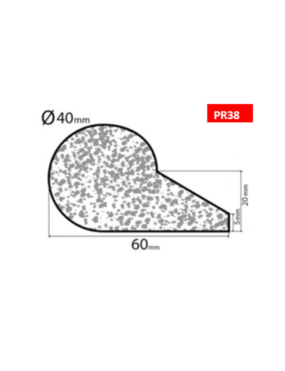 Bourrelet profilé mousse PR38 – 2m