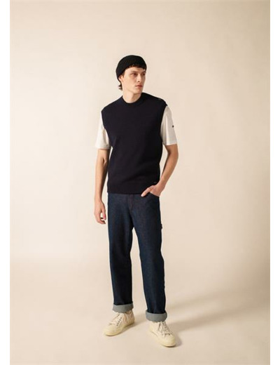 Pull Cancale sans manches 100% laine SAINT JAMES