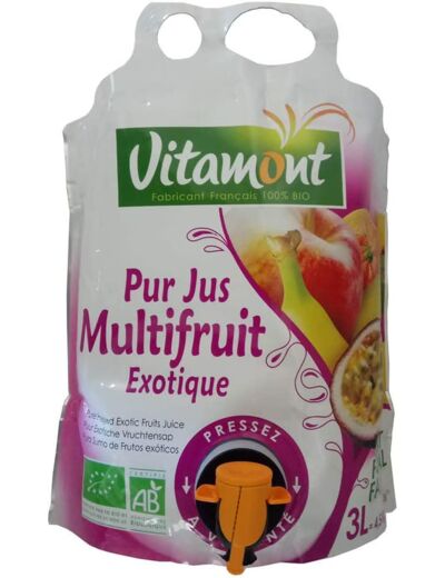 Pouch up jus multifruits exotique 3L VITAMONT