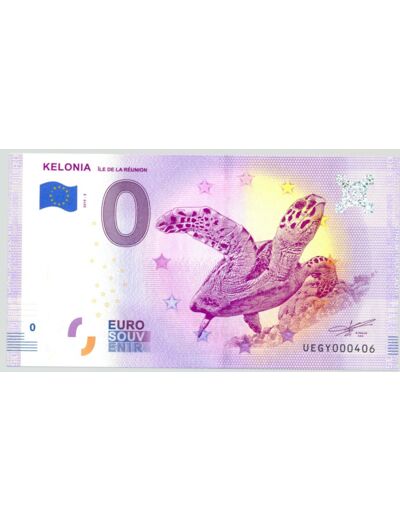 974 REUNION 2019-3 KELONIA BILLET SOUVENIR 0 EURO TOURISTIQUE NEUF