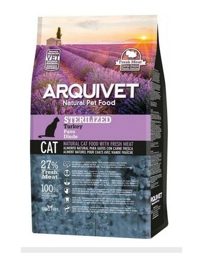 Croquettes Arquivet pour chat stérilisé à la dinde - 1.5KG