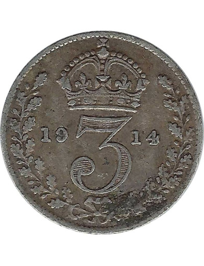 GRANDE BRETAGNE 3 PENCE GEORGES V 1919 TB+