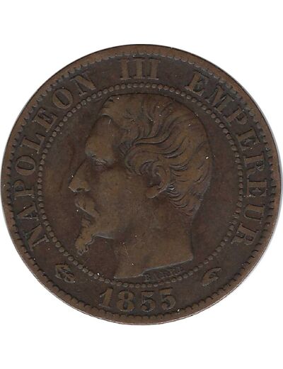 FRANCE 5 CENTIMES NAPOLEON III 1855 A (Paris) ancre TB+