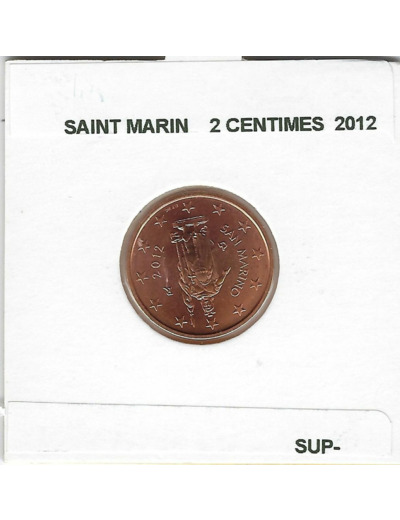 SAINT MARIN 2012 2 CENTIMES SUP-