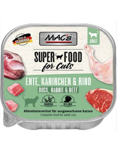 Mac's Raffineur au Canard, Poulet & Lapin pour chat - 100g