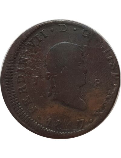 ESPAGNE 8 MARAVEDIS 1817 TB (W491)