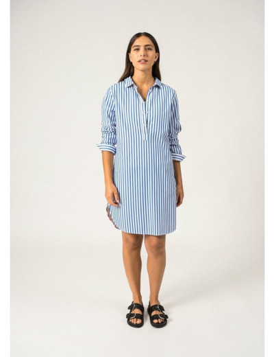 Robe chemise Bénédicte  rayée, en coton