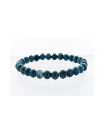 Bracelet en apatite bleue 6 mm