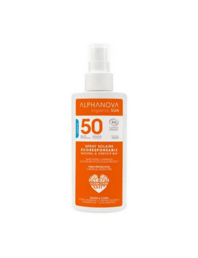 Spray solaire BIO haute protection SPF 50 adulte 125g