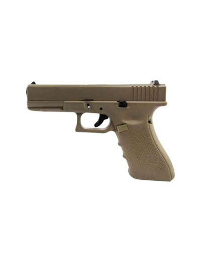 Réplique airsoft type Glock 17 Full Tan - Pistolet gaz semi-auto