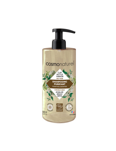 Shampoing cheveux gras Achillée Argile Ortie 500ml