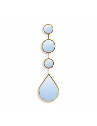 Miroir doré goutte 16x2x61cm