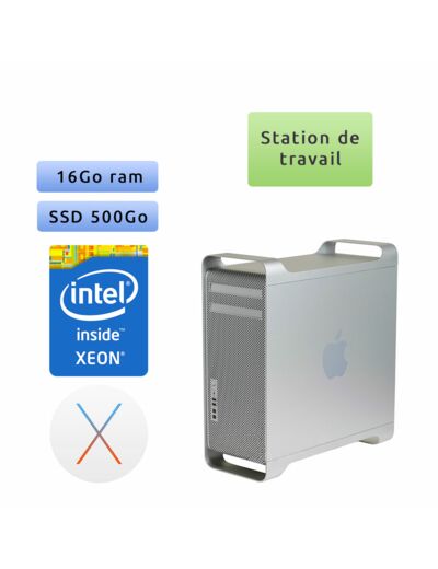 Apple Mac Pro Quad Core Xeon 3.2Ghz A1289 (EMC 2629) 16Go 500Go SSD - MacPro5,1 - mi 2012 - Station de Travail