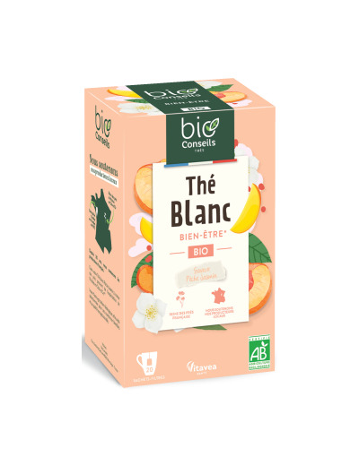 Thé Blanc Pêche Jasmin bio 20 sachets